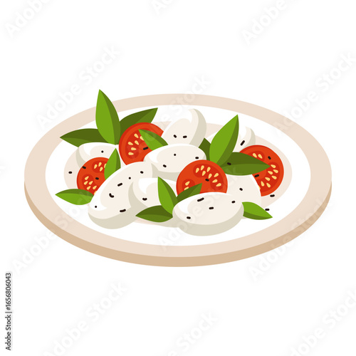 Caprese salad illustration