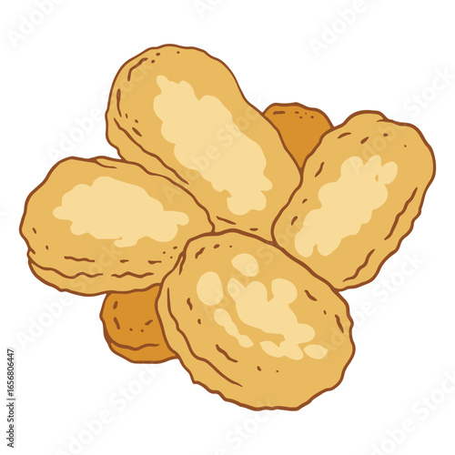 Chicken nuggets food icon