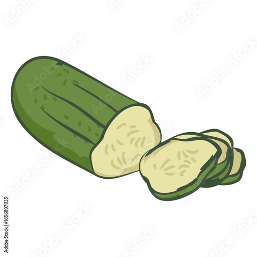 Cucumber illustration food