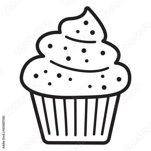 Cupcake sprinkles swirl topping large stroke