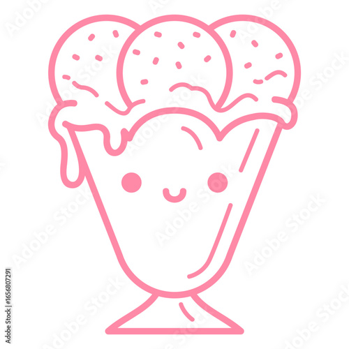 Cute ice cream stroke