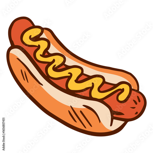 Detailed hot dog icon