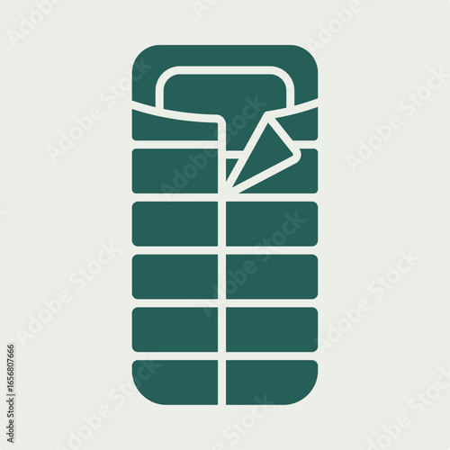 Rolled Bag trendy useful vector Illustration design handsome colorful background
