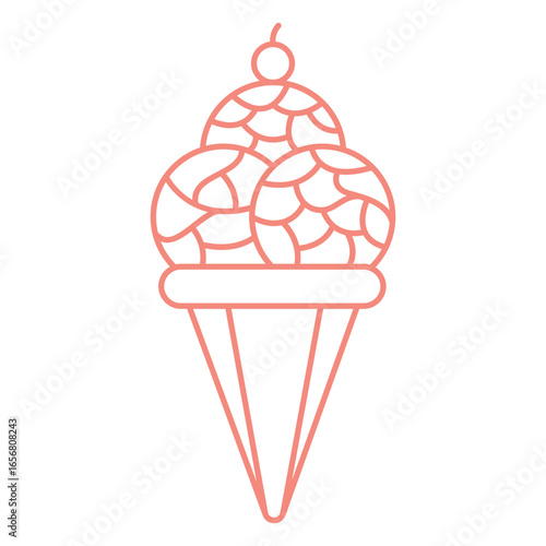 Fractal ice cream stroke