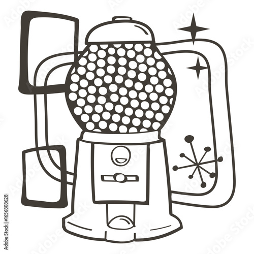 Gumball machine stroke food treats