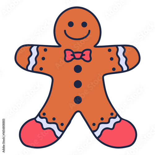 Happy gingerbread cookie