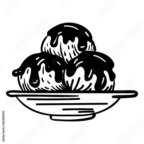 Ice cream hand drawn