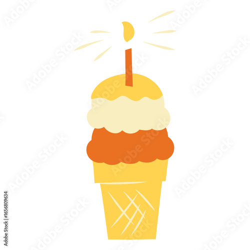 Ice cream flat mid century