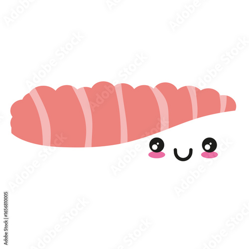 Kawaii face salmon sashimi sushi