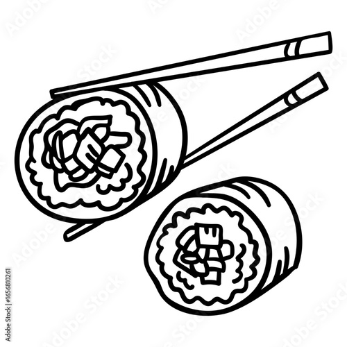 Korean gimbap stroke
