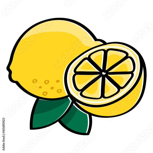 Lemon fruit healthy slices