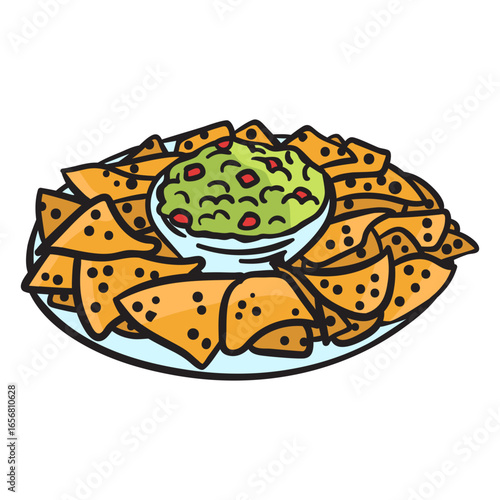 Mexican nacho illustration