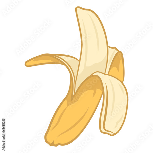 Peeled banana fruit