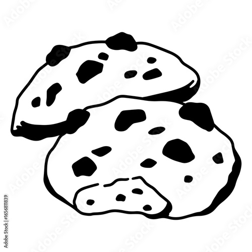 Playful cookie illustration