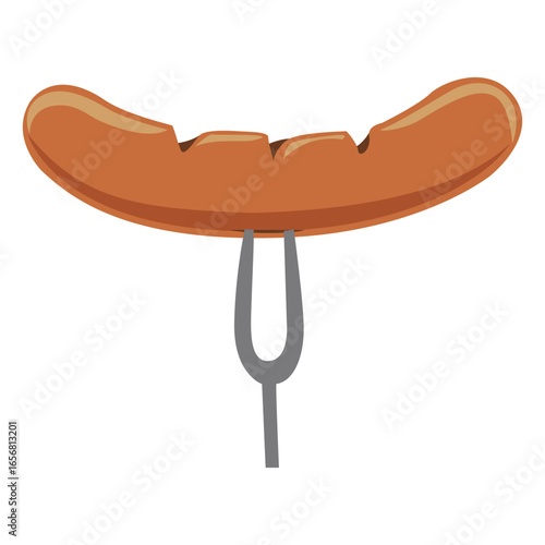 Sausage fork illustration