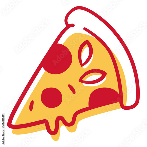 Slice of pizza duotone