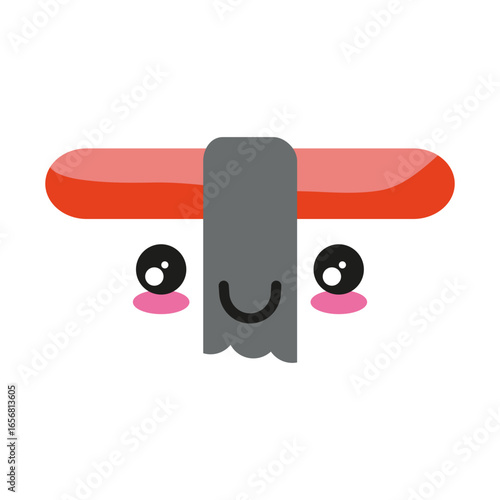 Smile kawaii face sushi nigiri