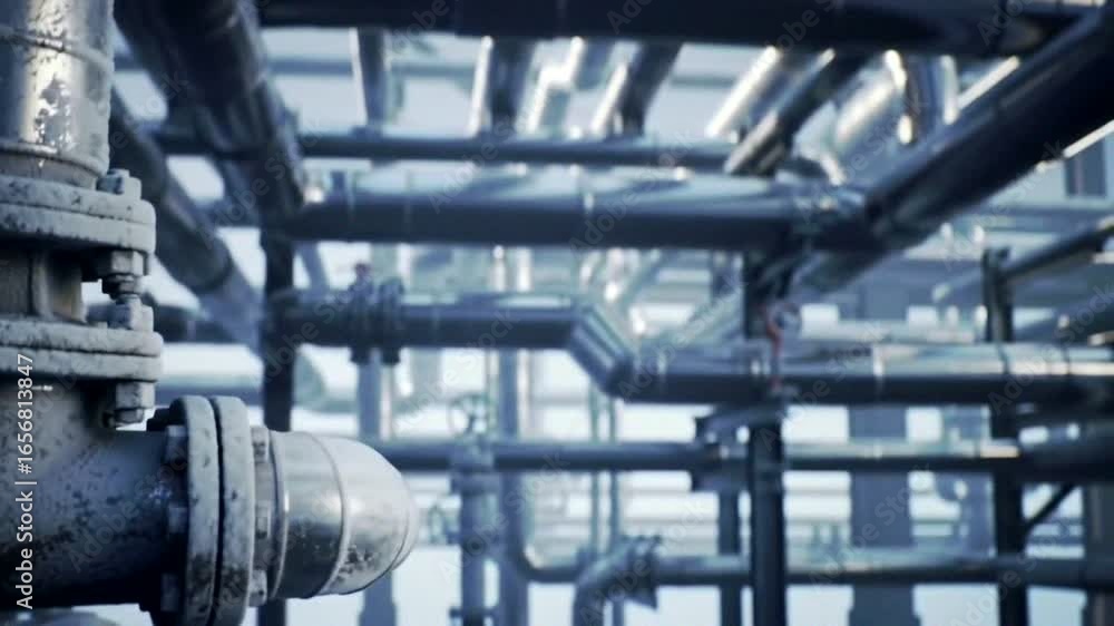 An industrial scene showing a frosted valve and pipes, highlighting cold temperatures in manufacturing environments. An industrial scene showing a frosted valve and pipes, highlighting cold temperatures in manufacturing environments.