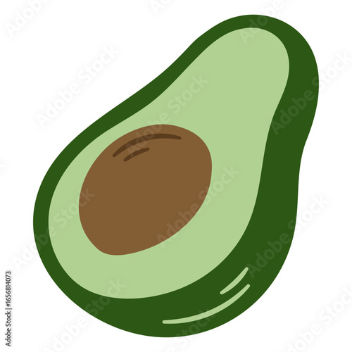Stylized avocado graphic illustration t-shirt design