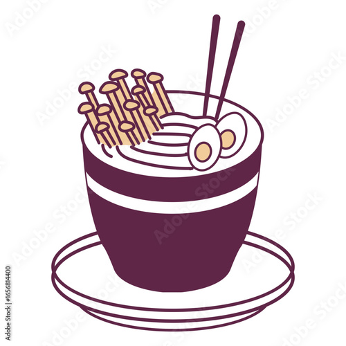 Tall ramen noodle bowl