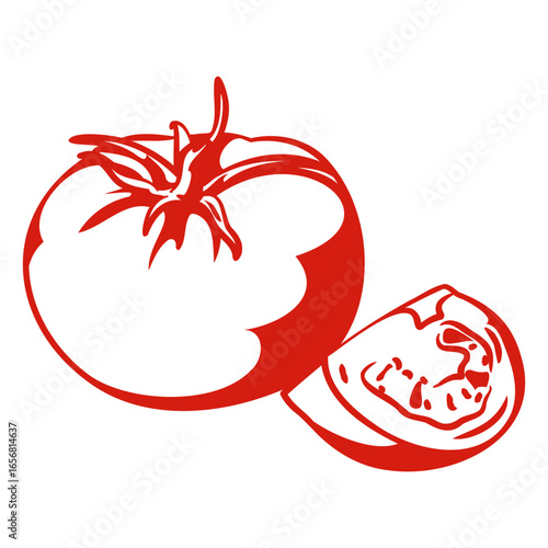 Tomato high contrast  food