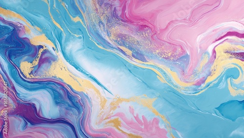 Wallpaper Mural Abstract marbled background in pastel colors with gold flecks Torontodigital.ca