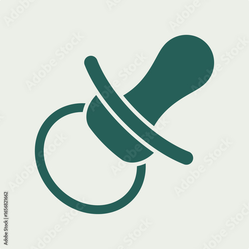 Baby nipple green trendy useful vector Illustration design charming colorful background