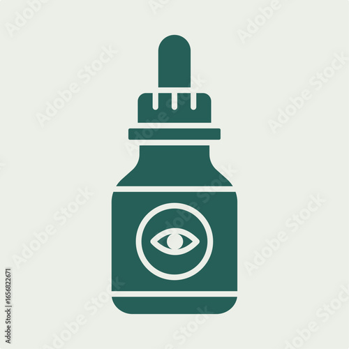 Eye drop green trendy useful vector Illustration design delightful colorful background