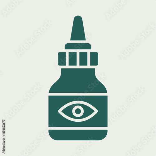 Eyes drop green trendy useful vector Illustration design delightful colorful background