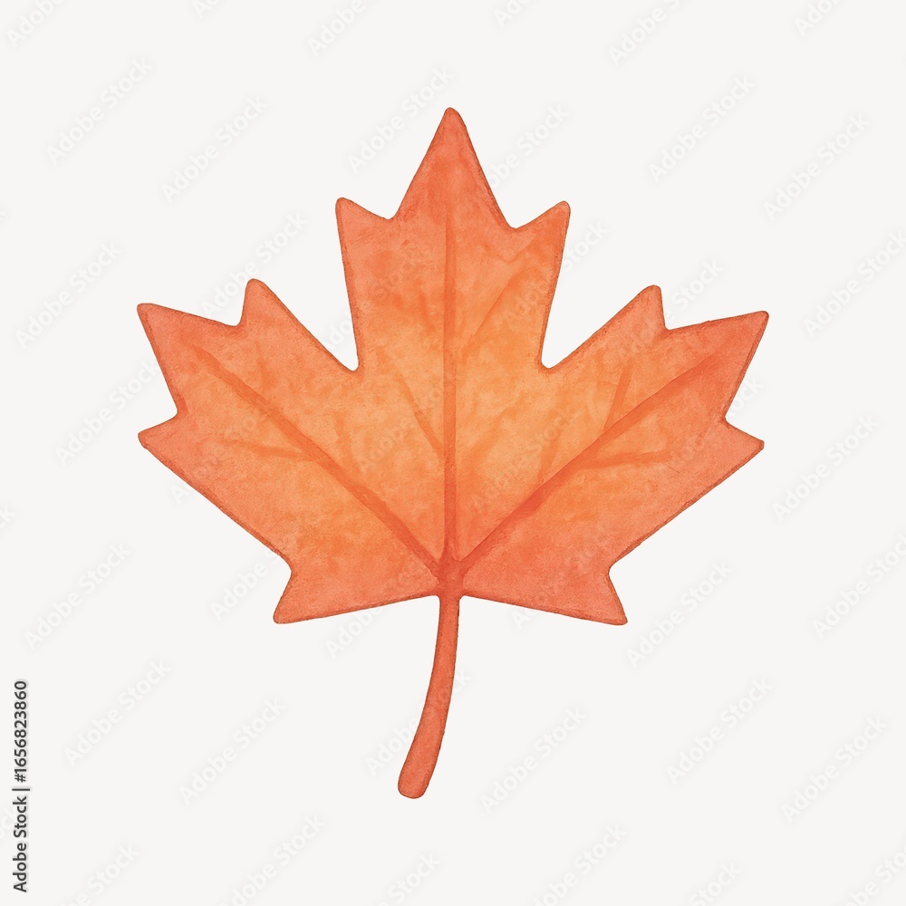 Obraz premium Vibrant autumn maple leaf illustration.