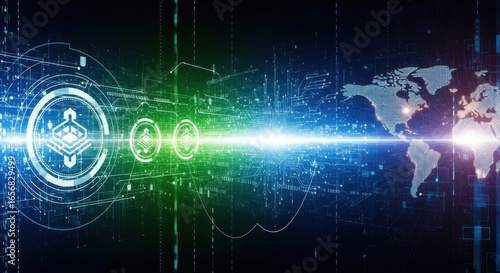 Global Digital Network Connection and Information Flow