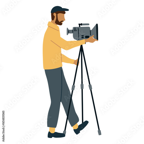 Cameraman shooting film