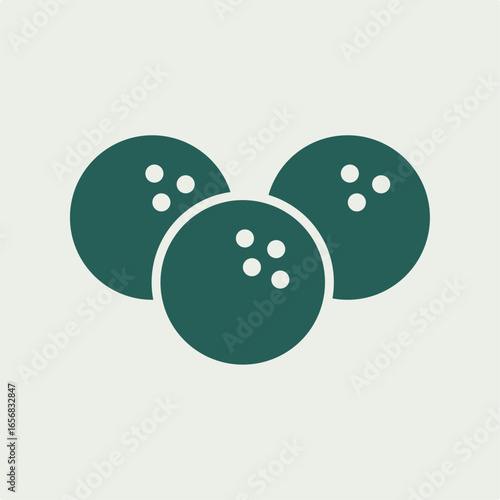 Food Meatball green trendy useful vector Illustration design magnificent colorful background