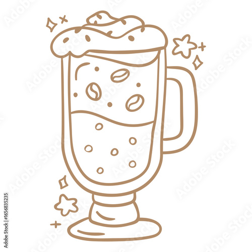 Cappuccino coffee stroke