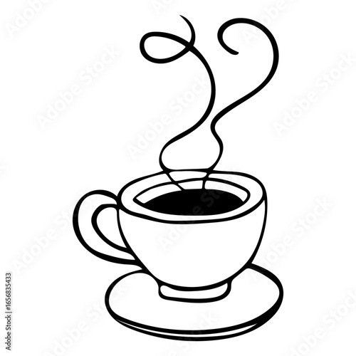 Classic cup coffee smell stroke