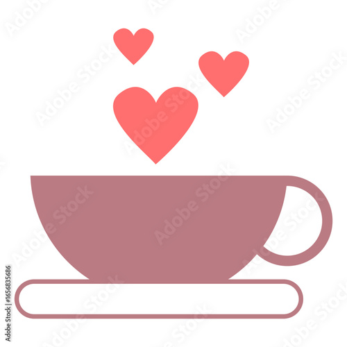 Coffee love line style icon