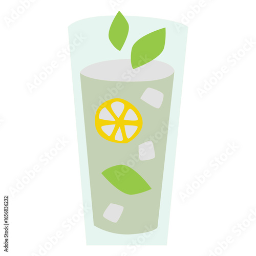 Lemonade glass color flat