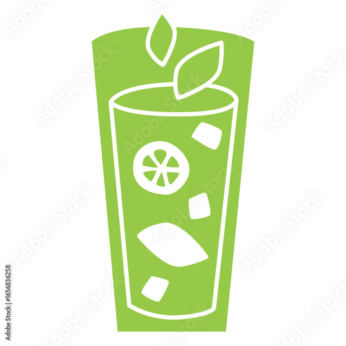 Lemonade long glass cut out