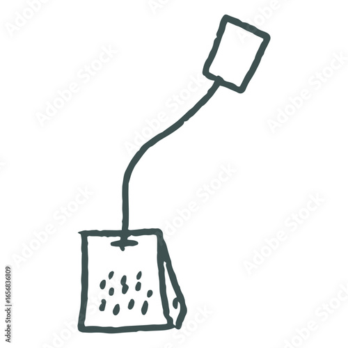 Single tea teabag doodle