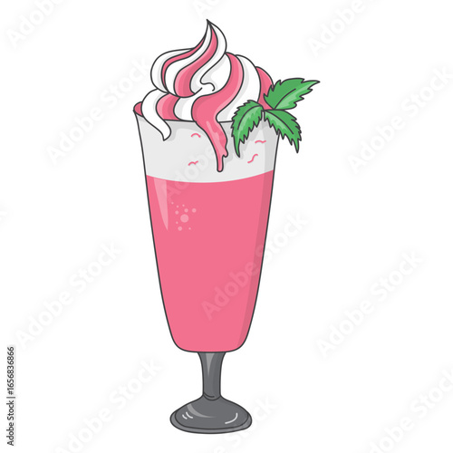 Strawberry milkshake dessert