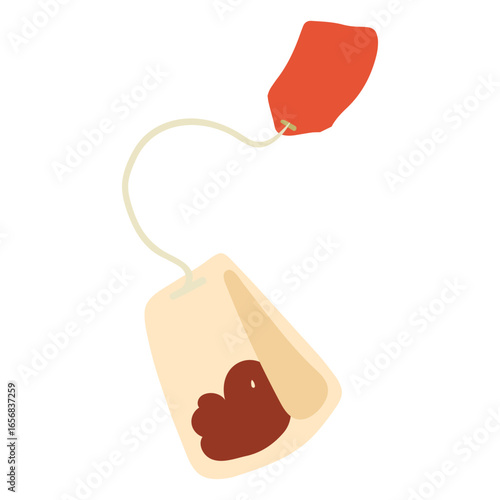 Winter cozy tea bag icon