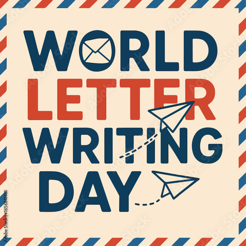World Letter Writing Day  Illustration, Cute Stationery Pencil Crayon Envelope Illustration Vector