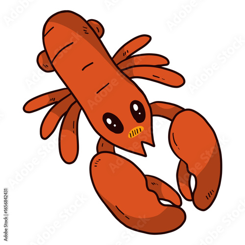Cute lobster tail antenna claw flat