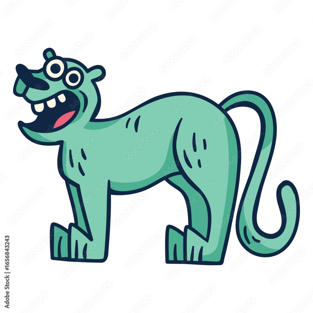 Fototapeta premium Funny puma cartoon