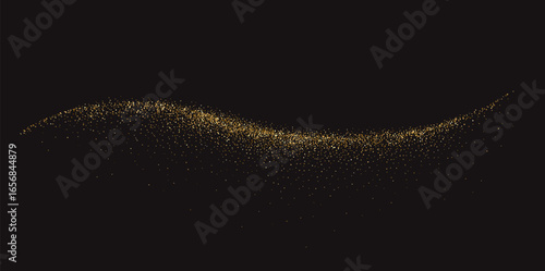 Vector Abstract Shiny Gold Glitter design element. For New Year, Merry Christmas, Birthday and Wedding greeting card and invitation. Luxury Background design