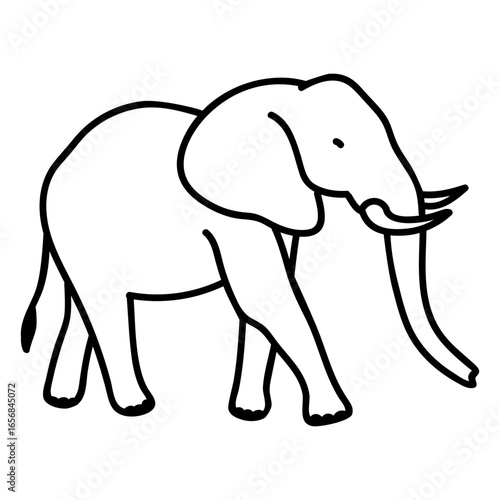 Sideways walking elephant stroke