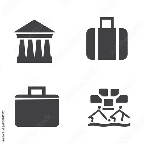 Black Travel Icon Collection