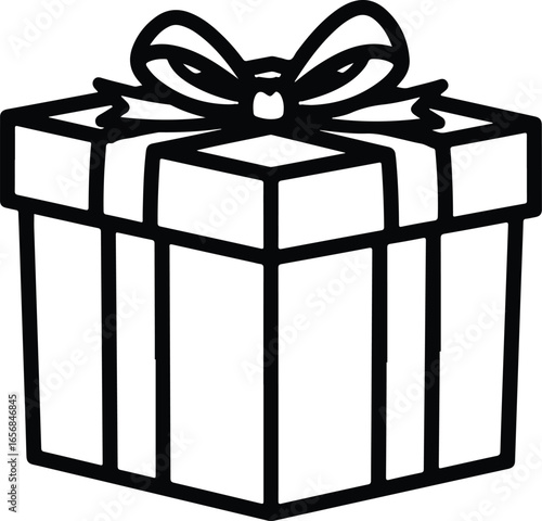 Gift box with ribbon and bow
