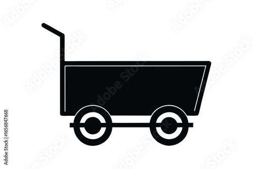mini cart preview icon vector icon silhouette