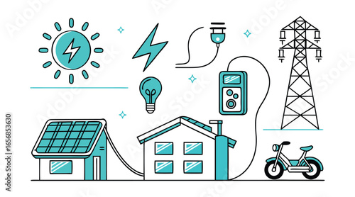 Ecology icons set with vector illustrations of school symbols